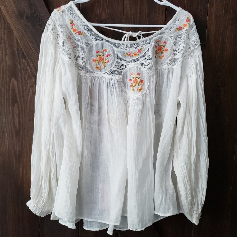 NWT Free People Secret Garden Blouse